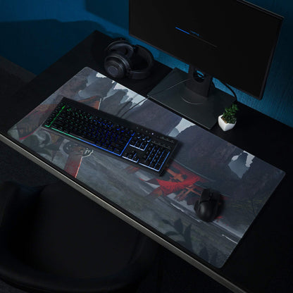 Adventure Mountain Landscape Mouse Pad - Gaming Mouse Pad Blue Red For Setup Adventurous Mood Modern Desk Mat Non Slip