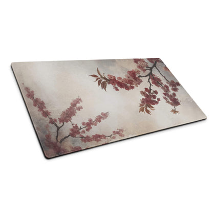 Floral Cherry Blossom Mouse Pad - Mouse Pad Pink Cream Floral Home Office Watercolor Soft Mood Floral Gaming Desk Mat
