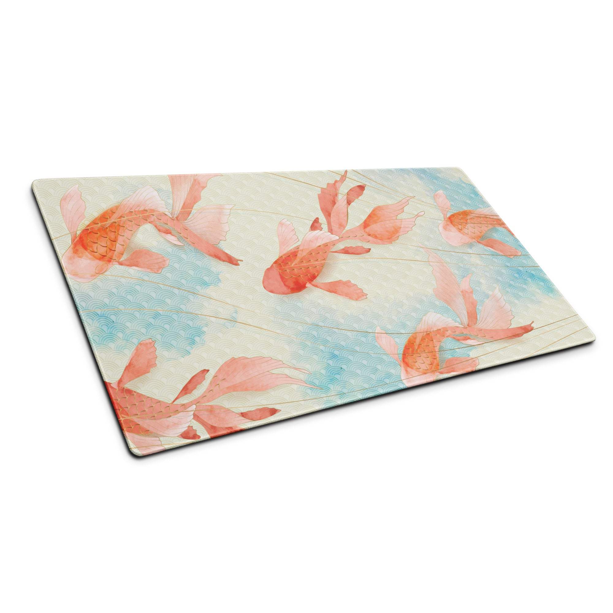 Pastel Koi Fish Mouse Pad - Koi Fish Mouse Pad Pastel Pink Blue Calm Mood Minimalist Gaming Desk Mat Watercolor