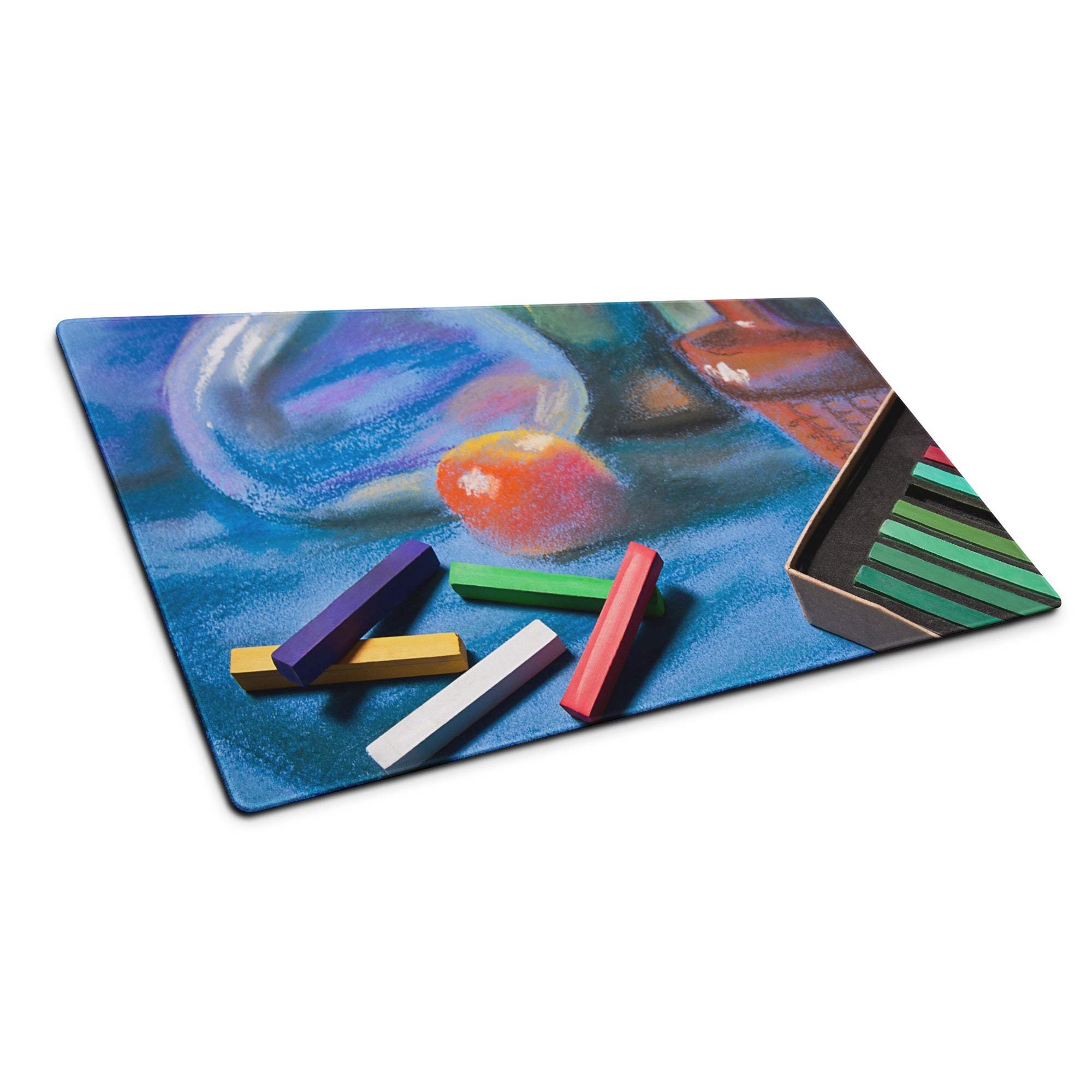 Vivid Abstract Art Mouse Pad For Desk - Abstract Art Blue Multicolor Desk Modern Vibrant Mood Modern Desk Gaming Print
