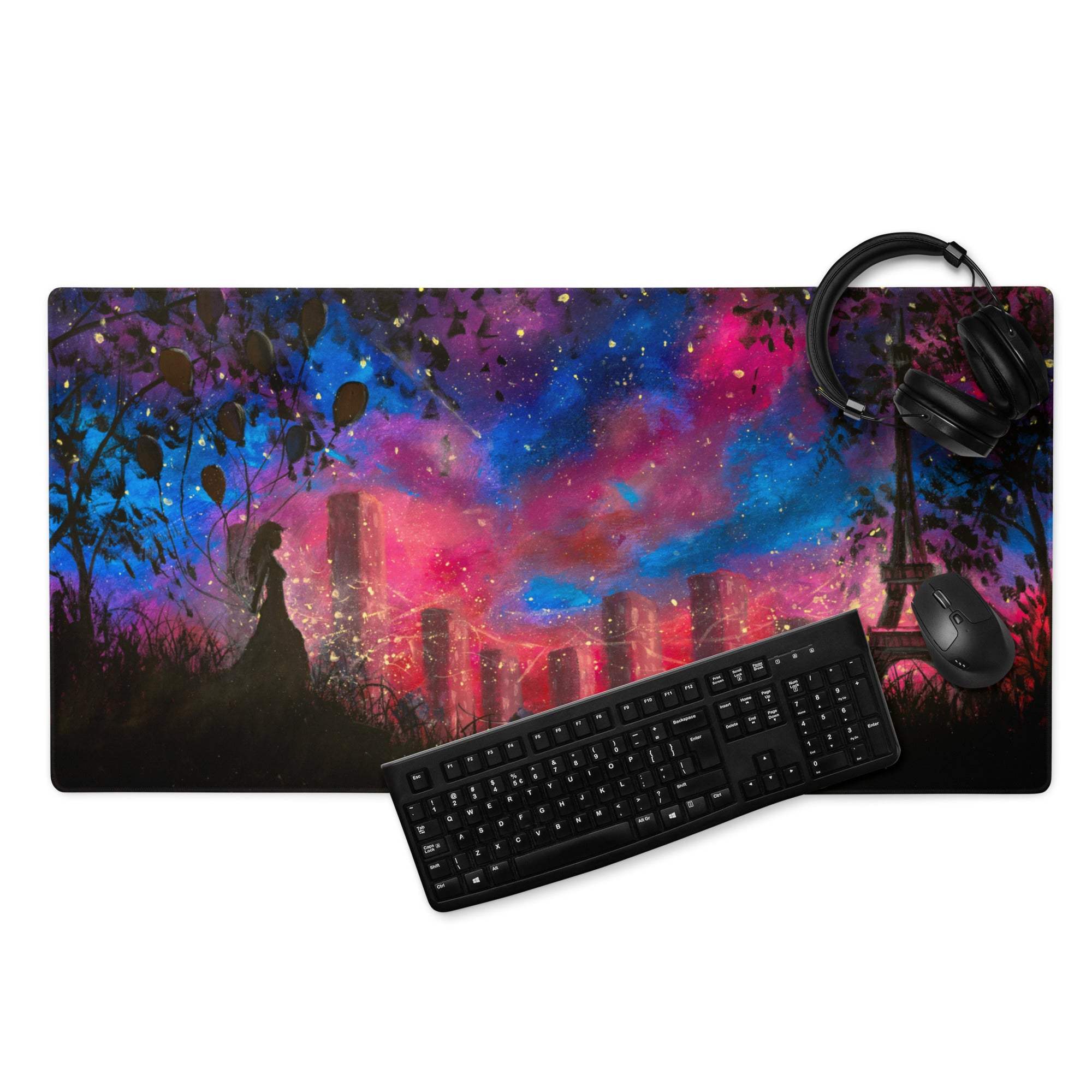 Vivid Galaxy Scene Mouse Pad - Mouse Pad Galaxy For Gaming Desk Modern Mood Modern Decor Tech Gift Digital Art