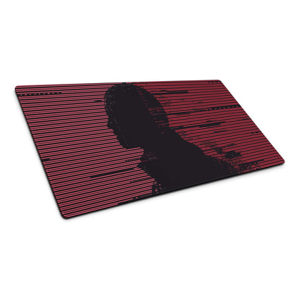 Crimson Pixel Pro Gaming Mouse Pad - Gaming Mouse Pad Red Black Desktop Setup Glitch Art Bold Cyberpunk Dota 2 CSGO