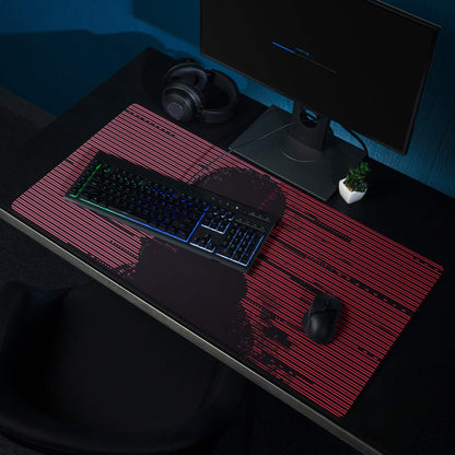 Crimson Pixel Pro Gaming Mouse Pad - Gaming Mouse Pad Red Black Desktop Setup Glitch Art Bold Cyberpunk Dota 2 CSGO