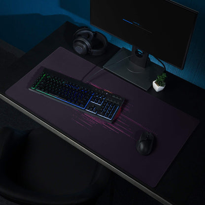 Neon Sunset Pixel Art Pad - Gaming Mouse Pad Neon Pink Purple Orange Desktop Setup Mood Vaporwave Desk Mat Pixel Art