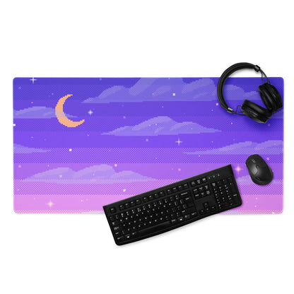 Cosmic Twilight Pixel Art Mouse Pad - Mouse Pad Purple Pink Gaming Pixel Art Dreamy Neon Cyberpunk Large Non Slip