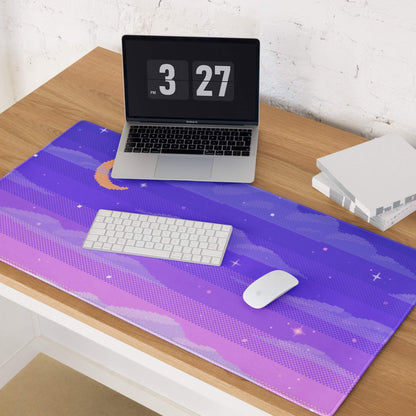Cosmic Twilight Pixel Art Mouse Pad - Mouse Pad Purple Pink Gaming Pixel Art Dreamy Neon Cyberpunk Large Non Slip