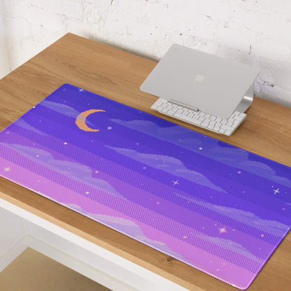 Cosmic Twilight Pixel Art Mouse Pad - Mouse Pad Purple Pink Gaming Pixel Art Dreamy Neon Cyberpunk Large Non Slip