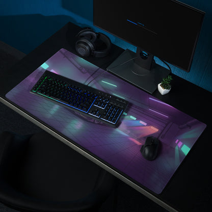 Peugeot 9X8 Inspired Black Purple Vaporwave Gaming Mouse Pad – Neon Garage Desk Mat, Futuristic Hypercar Digital Art, Cyberpunk Automotive Decor