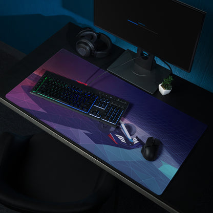 Formula 1 Race Car Inspired Red White Blue Vaporwave Gaming Mouse Pad – Neon Grid Desk Mat, Futuristic Grand Prix Motorsport Digital Art
