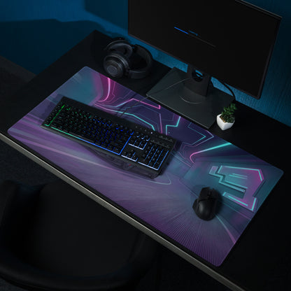 Mercedes-AMG GT Black Series Inspired Black Vaporwave Gaming Mouse Pad – Neon Cyber Tunnel Desk Mat, Futuristic Synthwave Sports Car Digital Art