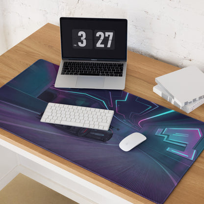 Mercedes-AMG GT Black Series Inspired Black Vaporwave Gaming Mouse Pad – Neon Cyber Tunnel Desk Mat, Futuristic Synthwave Sports Car Digital Art