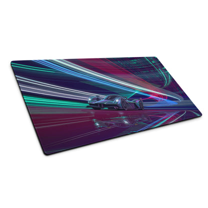 Aston Martin Valkyrie AMR Pro Inspired Teal Purple Vaporwave Gaming Mouse Pad – Neon Hypercar Desk Mat, Futuristic Cyber Racing Digital Art