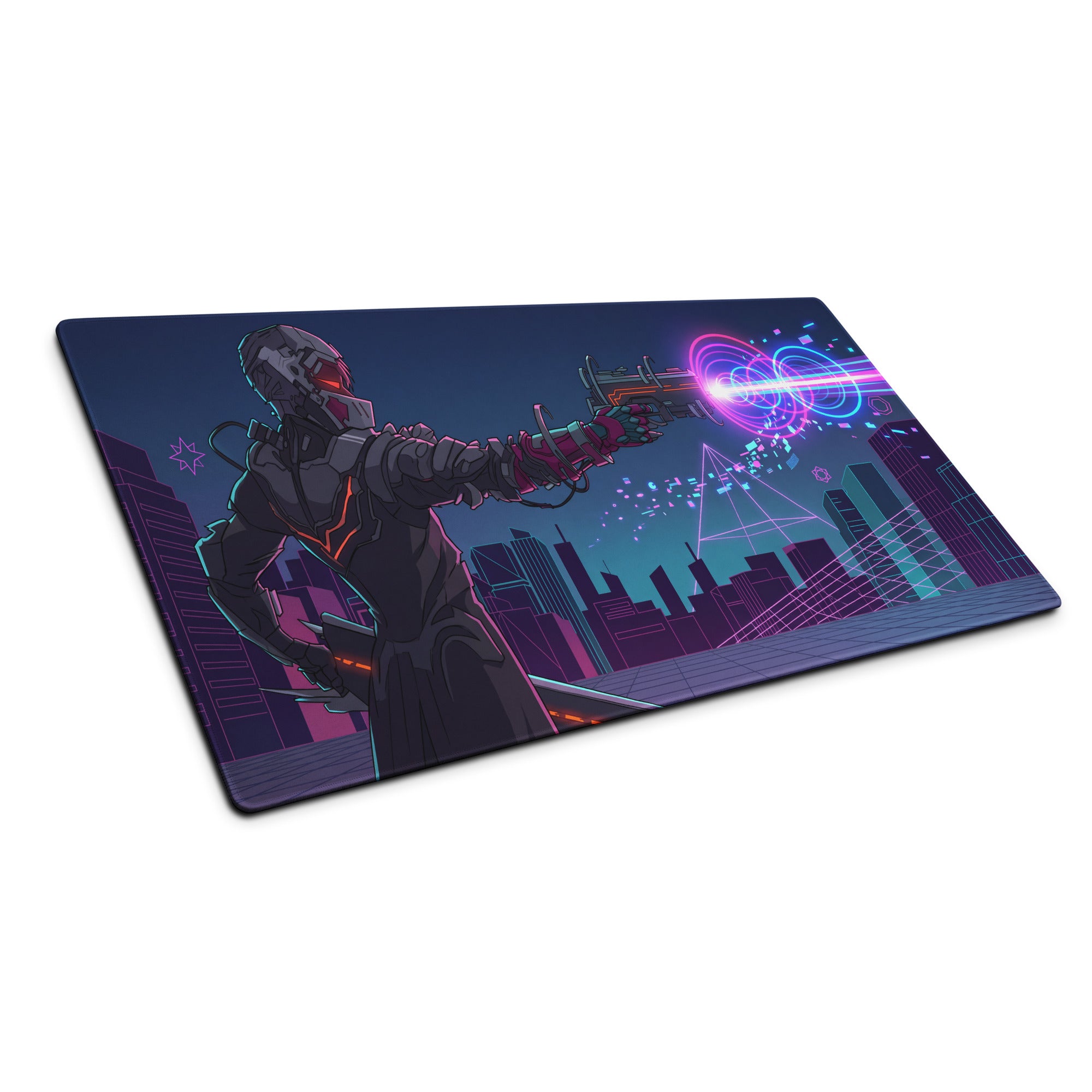 Neon Vaporwave Mouse Pad - Gaming Mouse Pad Pink Purple Blue Desk Vaporwave - Dreamy Mood Cyberpunk Retro Futurism Desk Mat