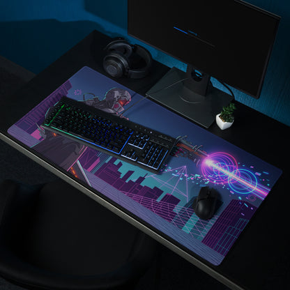 Neon Vaporwave Mouse Pad - Gaming Mouse Pad Pink Purple Blue Desk Vaporwave - Dreamy Mood Cyberpunk Retro Futurism Desk Mat
