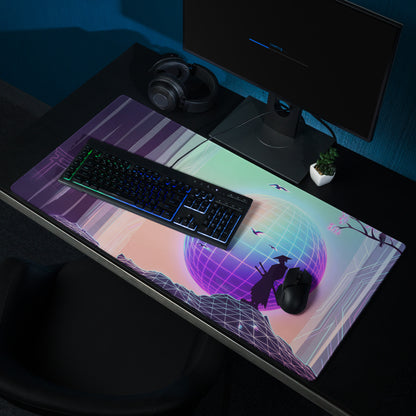 Vaporwave Neon World Mouse Pad - Mouse Pad Neon Pink Blue Desk Setup Vaporwave Dreamy Nostalgic Futurism Mat
