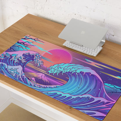 Vaporwave Pink Purple Teal Mouse Pad - Mouse Pad Pink Purple Teal Vaporwave Dreamy Mood Retro Futurism Digital Art