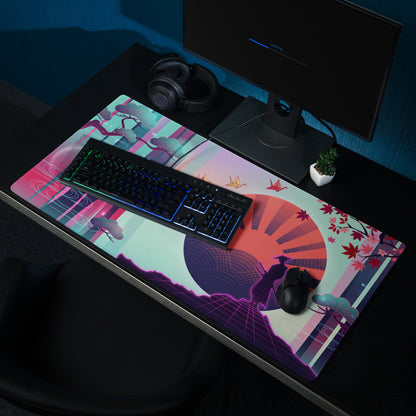 Vaporwave Neon City Mouse Pad - Vaporwave Mouse Pad Pink Cyan Purple Desk Retro Style Dreamy Mood Non Slip