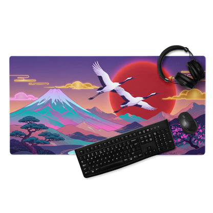 Vaporwave Sunset Neon Mouse Pad - Mouse Pad Purple Pink Desk Gaming Vaporwave Dreamy Retro Neon Decor Digital Art