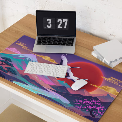Vaporwave Sunset Neon Mouse Pad - Mouse Pad Purple Pink Desk Gaming Vaporwave Dreamy Retro Neon Decor Digital Art