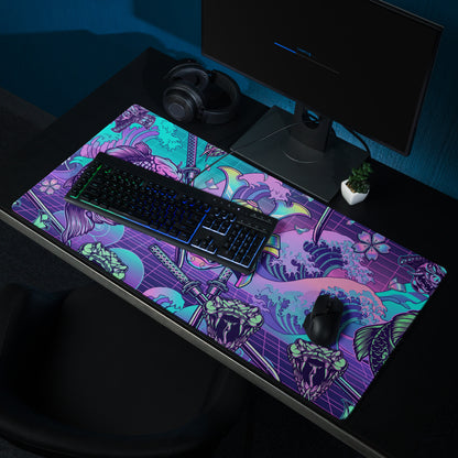 Vaporwave Neon Gaming Mouse Pad - Gaming Mouse Pad Neon Pink Purple Blue Vaporwave Energetic Mood Cyberpunk Esports
