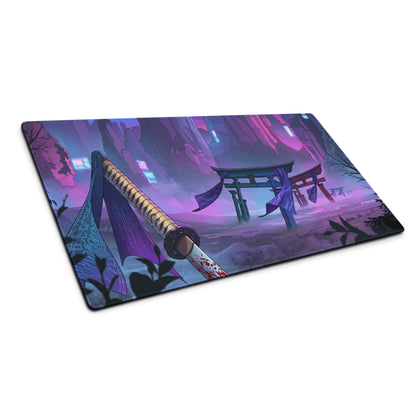Vaporwave Neon City Mouse Pad - Mouse Pad Neon Pink Purple Blue Dreamy Neon Mood Cyberpunk Decor