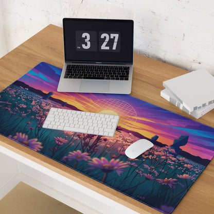 Vaporwave Sunset Mouse Pad - Mouse Pad Purple Pink Teal Gaming Setup Vaporwave Dreamy Neon Retro Desk Mat Digital Art