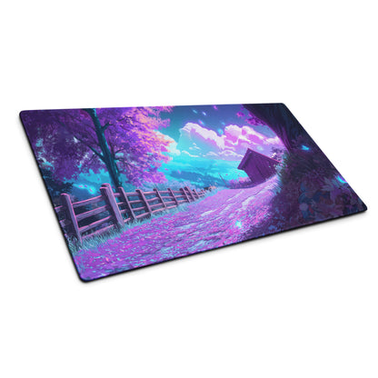 Vaporwave Dreamscape Mouse Pad - Mouse Pad Purple Pink Blue Desk Vaporwave Dreamy Neon Mood Retro Gaming Synthwave