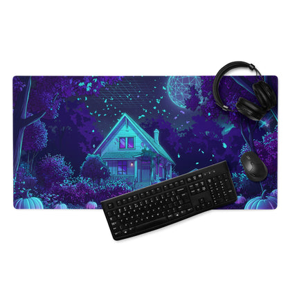 Neon Vaporwave Night Mouse Pad - Mouse Pad Neon Purple Vaporwave Gaming Dreamy Nostalgia Neon Decor PC Gaming
