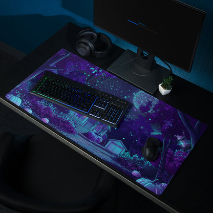 Neon Vaporwave Night Mouse Pad - Mouse Pad Neon Purple Vaporwave Gaming Dreamy Nostalgia Neon Decor PC Gaming
