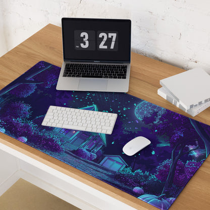 Neon Vaporwave Night Mouse Pad - Mouse Pad Neon Purple Vaporwave Gaming Dreamy Nostalgia Neon Decor PC Gaming