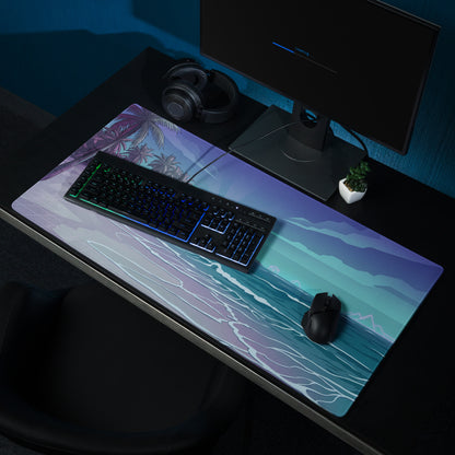 Vaporwave Palm Sunset Mouse Pad - Mouse Pad Purple Blue Sunset Gaming Desk Vaporwave Dreamy Neon Mood Retro Wave Decor