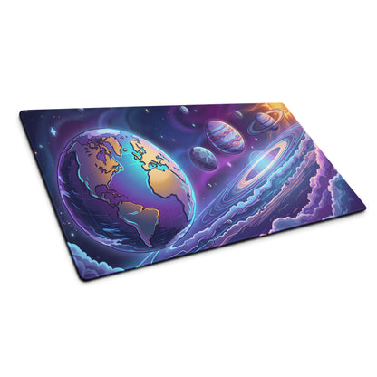 Cosmic Vaporwave Desk Pad - Mouse Pad Purple Pink Blue Orange Desk Setup Vaporwave Dreamy Retro Neon Gaming Desk Mat Digital Art