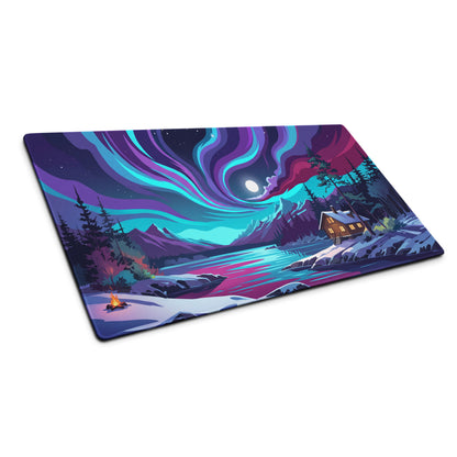 Vaporwave Night Mountain Mouse Pad - Mouse Pad Purple Teal Gaming Desk Vaporwave Dreamy Nostalgic Retro Futurism
