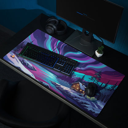 Vaporwave Night Mountain Mouse Pad - Mouse Pad Purple Teal Gaming Desk Vaporwave Dreamy Nostalgic Retro Futurism