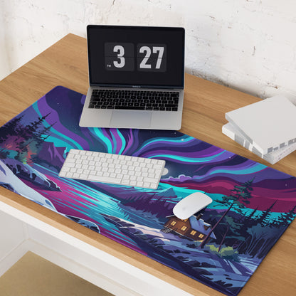 Vaporwave Night Mountain Mouse Pad - Mouse Pad Purple Teal Gaming Desk Vaporwave Dreamy Nostalgic Retro Futurism