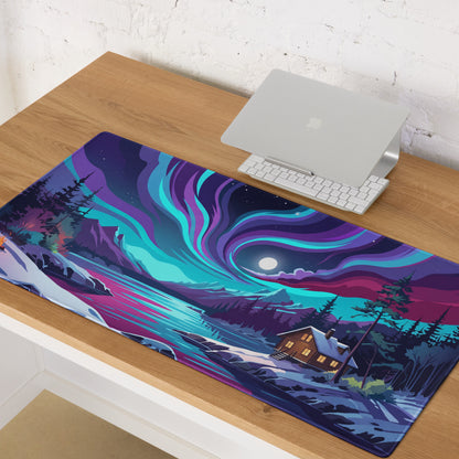 Vaporwave Night Mountain Mouse Pad - Mouse Pad Purple Teal Gaming Desk Vaporwave Dreamy Nostalgic Retro Futurism