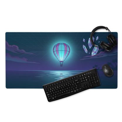 Vaporwave Dream Mouse Pad - Mouse Pad Blue Purple Neon Vaporwave Futurism Dreamy Neon Mood Vaporwave Decor Digital Art