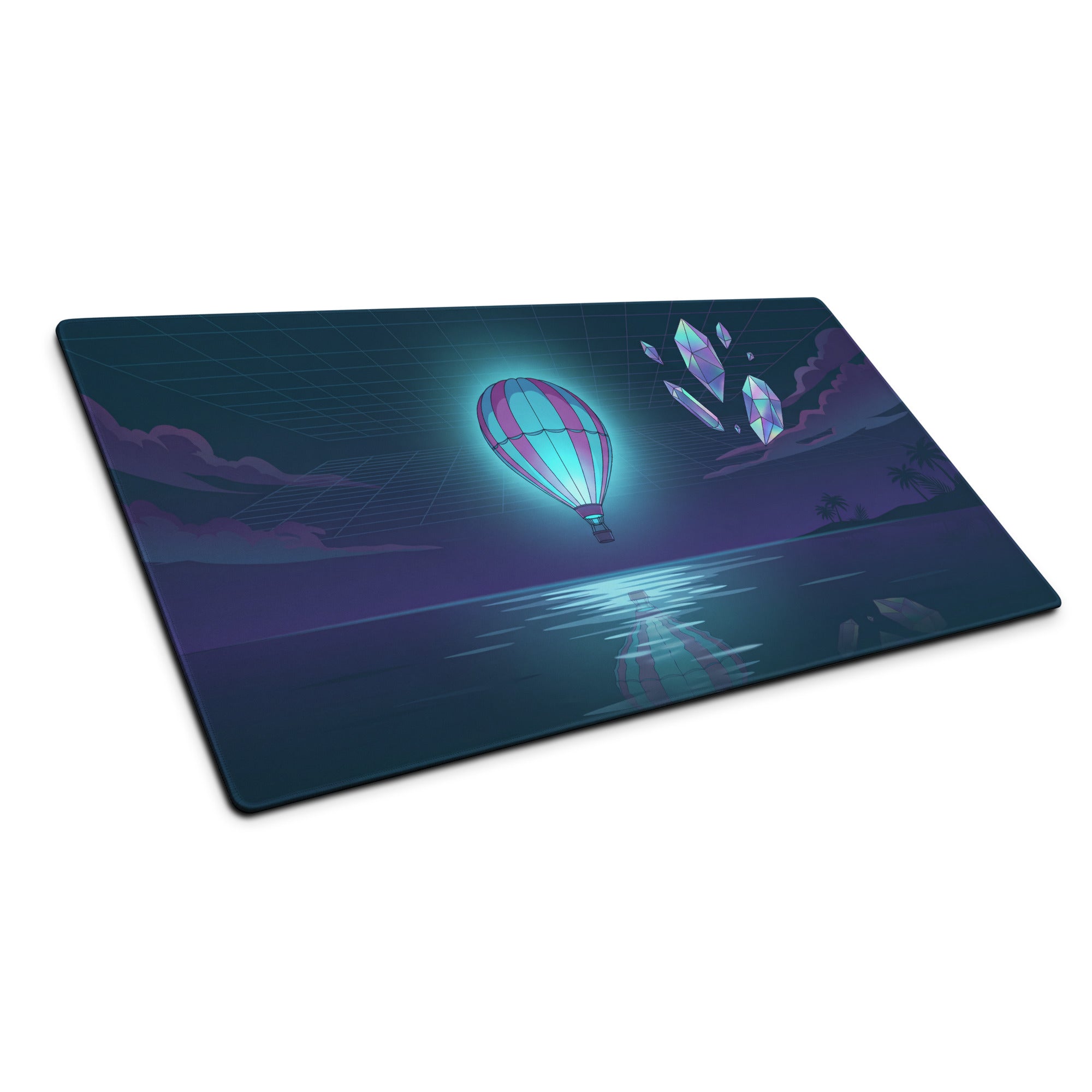 Vaporwave Dream Mouse Pad - Mouse Pad Blue Purple Neon Vaporwave Futurism Dreamy Neon Mood Vaporwave Decor Digital Art