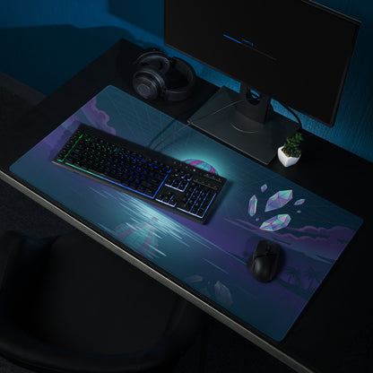 Vaporwave Dream Mouse Pad - Mouse Pad Blue Purple Neon Vaporwave Futurism Dreamy Neon Mood Vaporwave Decor Digital Art