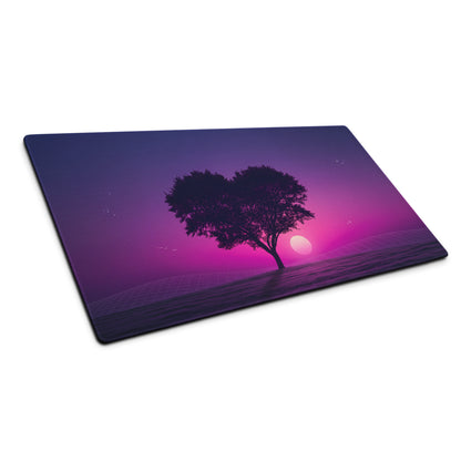 Vaporwave Sunset Tree Mouse Pad - Tree Purple Pink Desk Gaming Vaporwave Dreamy Nostalgic Synthwave Aesthetic