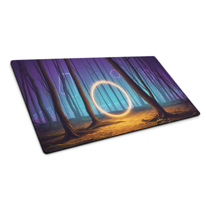 Neon Forest Vaporwave Mouse Pad - Mouse Pad Purple Pink Neon Vaporwave Dreamy Vaporwave Forest Neon Desk Mat Digital Art