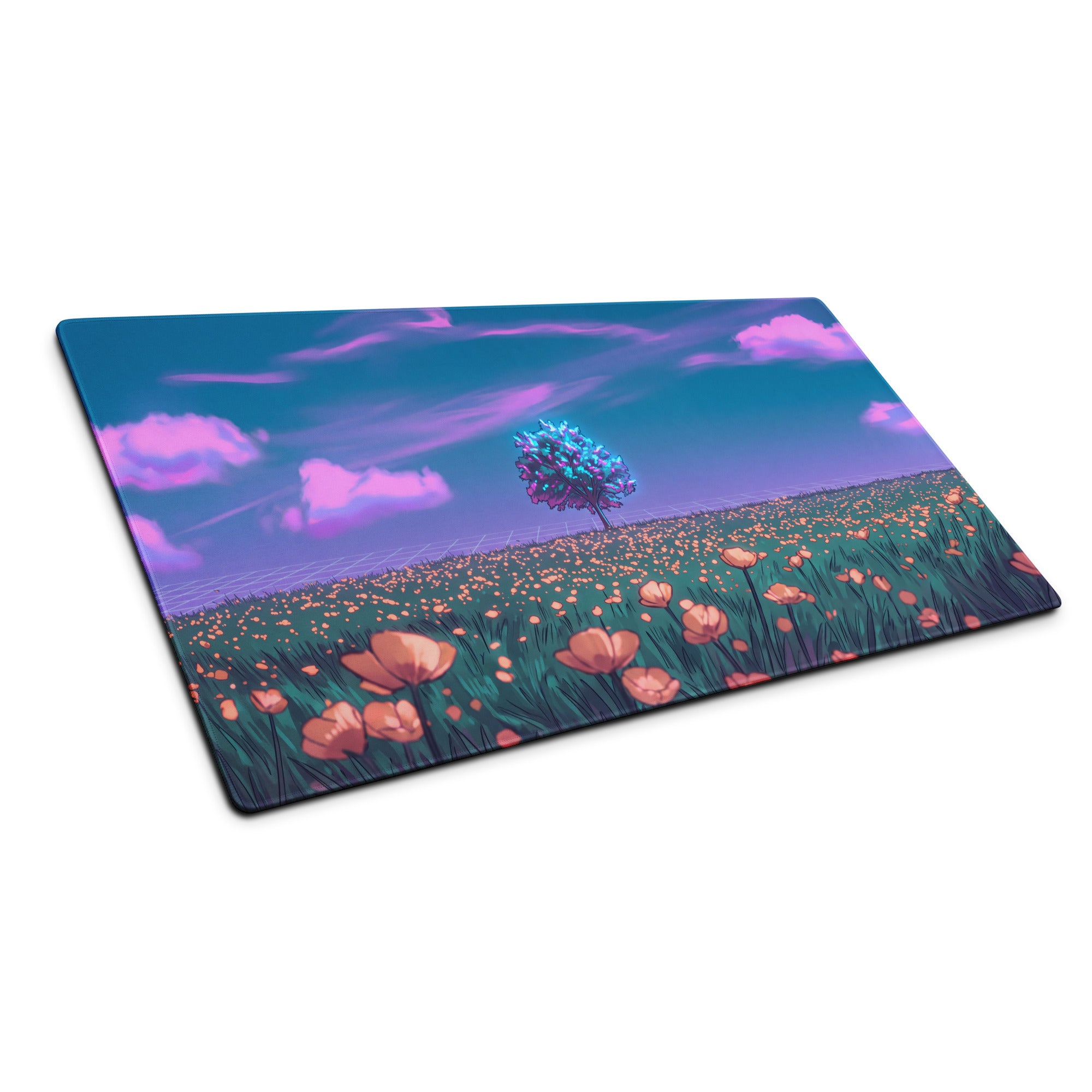 Vaporwave Dreamscape Mouse Pad - Mouse Pad Purple Pink Neon Vaporwave Desk Dreamy Mood