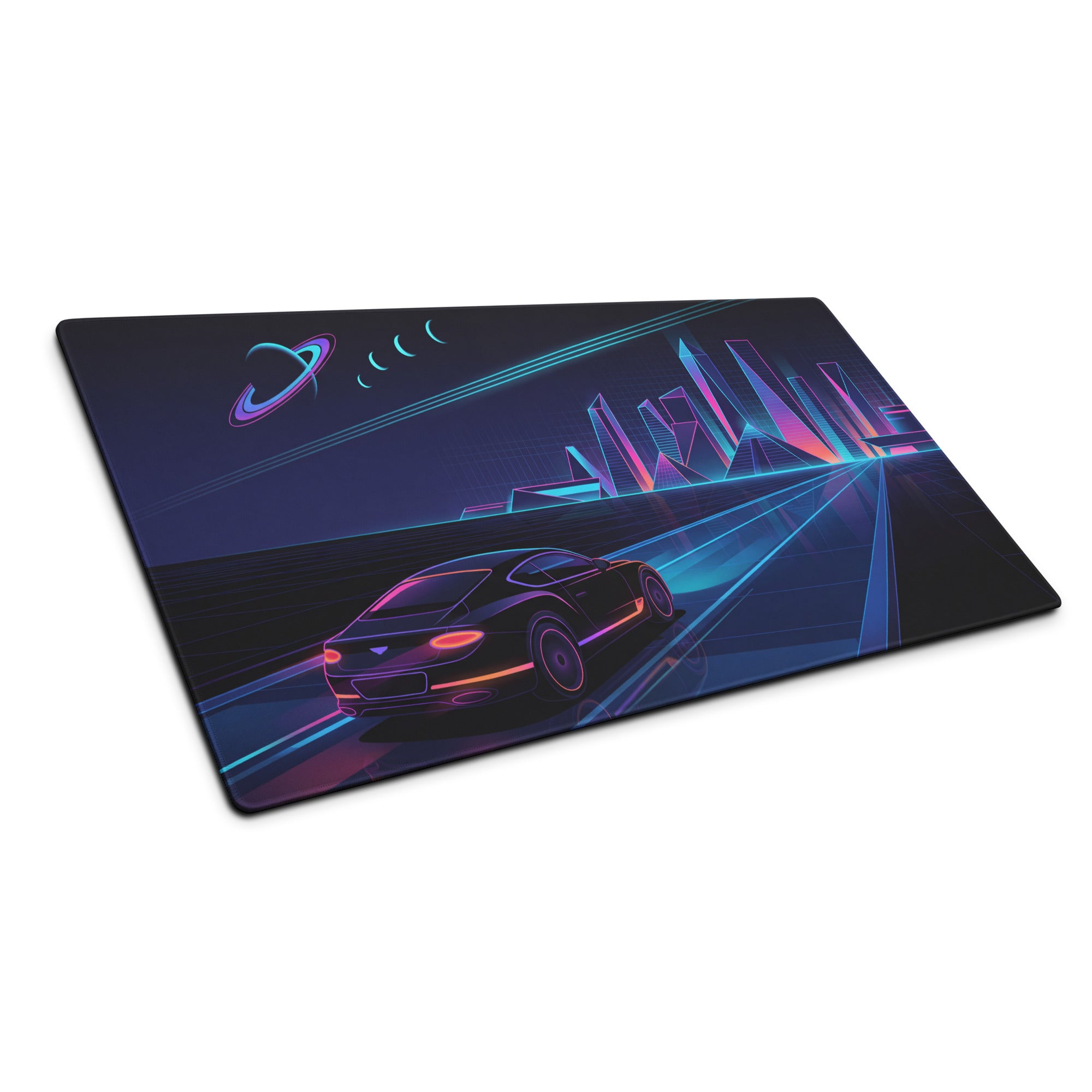 Vaporwave Neon City Mouse Pad - Vaporwave Neon City Mouse Pad Blue Purple Gaming Desk Dreamy Neon Mood Esports Gear