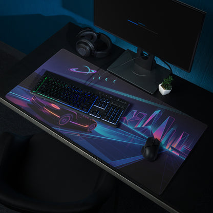 Vaporwave Neon City Mouse Pad - Vaporwave Neon City Mouse Pad Blue Purple Gaming Desk Dreamy Neon Mood Esports Gear