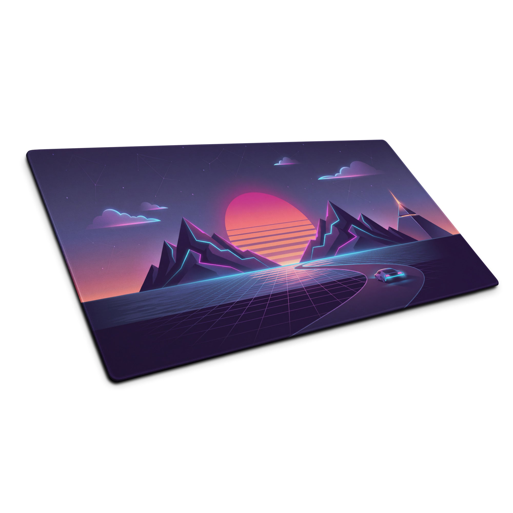 Vaporwave Nightfall Mouse Pad - Mouse Pad Purple Pink Desk Vaporwave Dreamy Nostalgic Mood Vaporwave Decor 80s Aesthetic