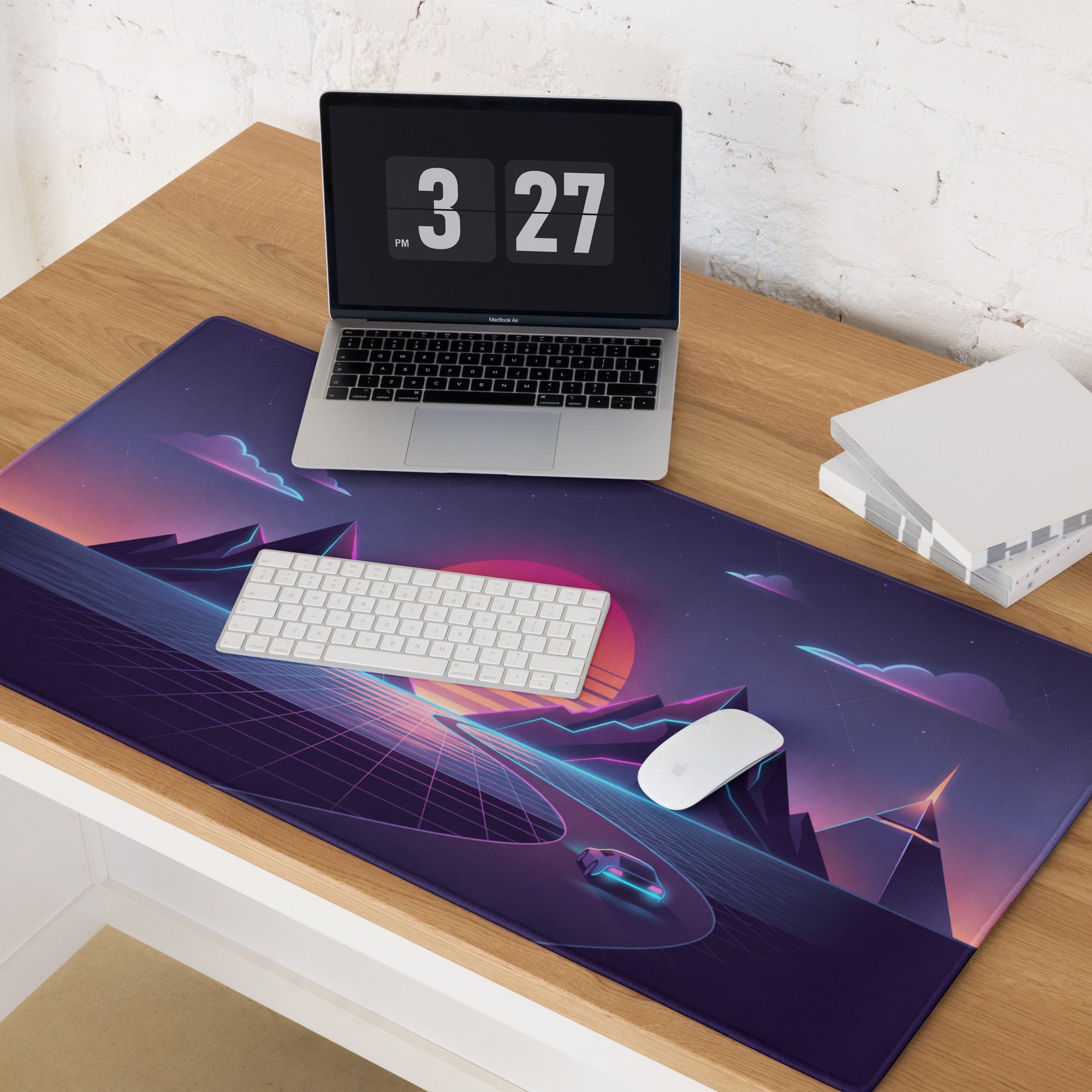 Vaporwave Nightfall Mouse Pad - Mouse Pad Purple Pink Desk Vaporwave Dreamy Nostalgic Mood Vaporwave Decor 80s Aesthetic