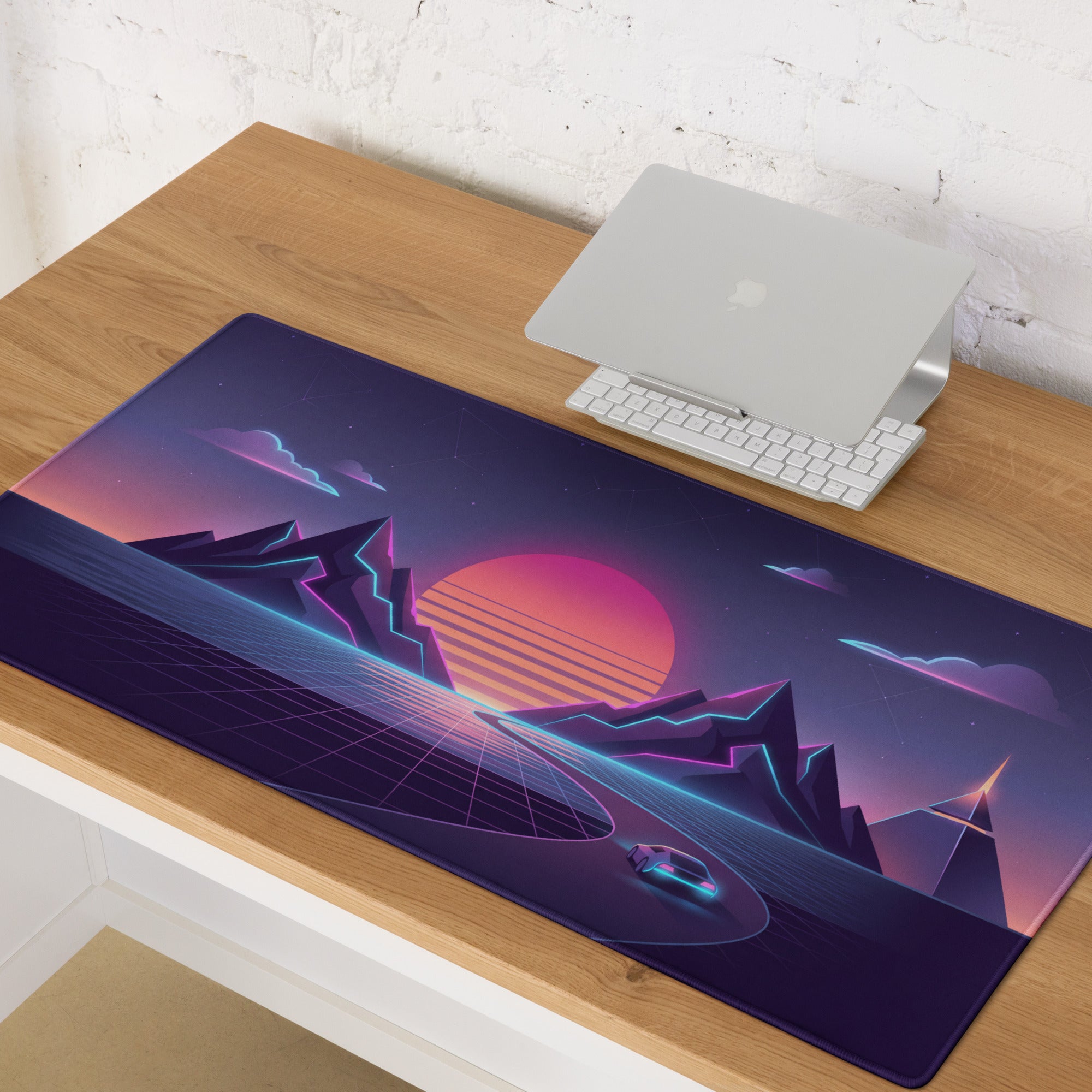 Vaporwave Nightfall Mouse Pad - Mouse Pad Purple Pink Desk Vaporwave Dreamy Nostalgic Mood Vaporwave Decor 80s Aesthetic
