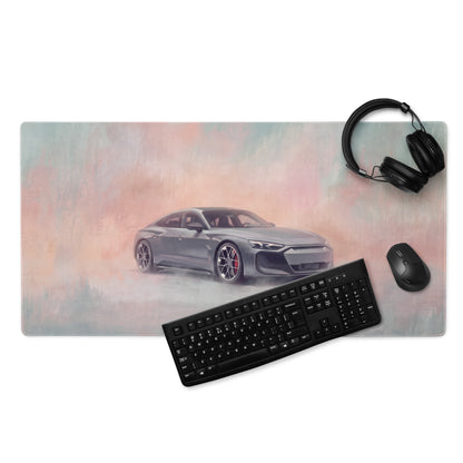Audi RS e-tron GT Inspired Daytona Gray Electric Performance Desk Pad – Extended Non-Slip PC Mouse Mat