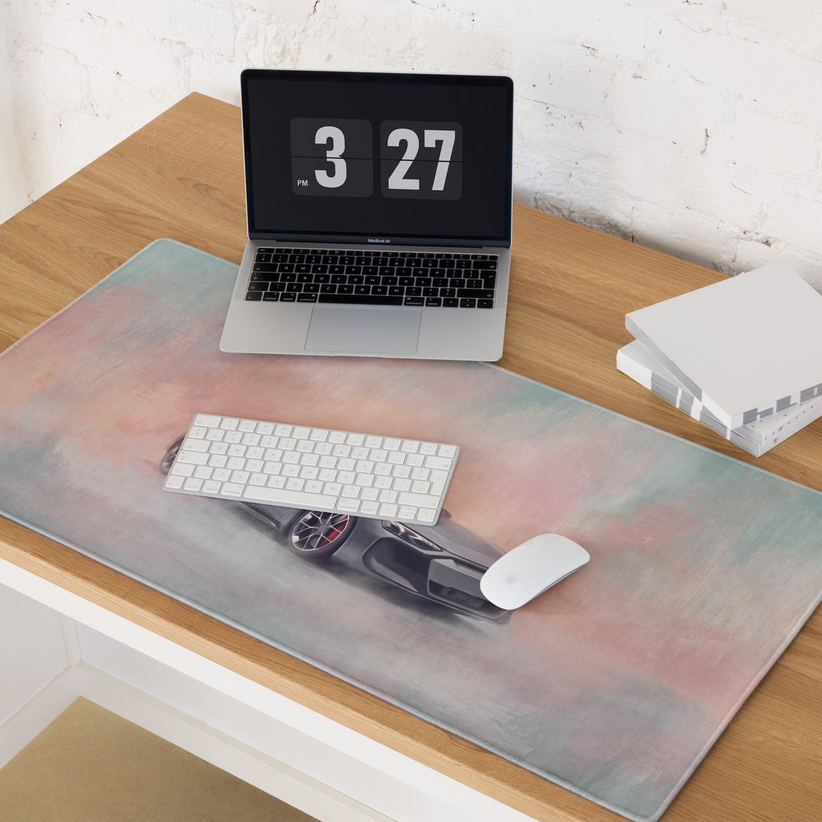 Audi RS e-tron GT Inspired Daytona Gray Electric Performance Desk Pad – Extended Non-Slip PC Mouse Mat