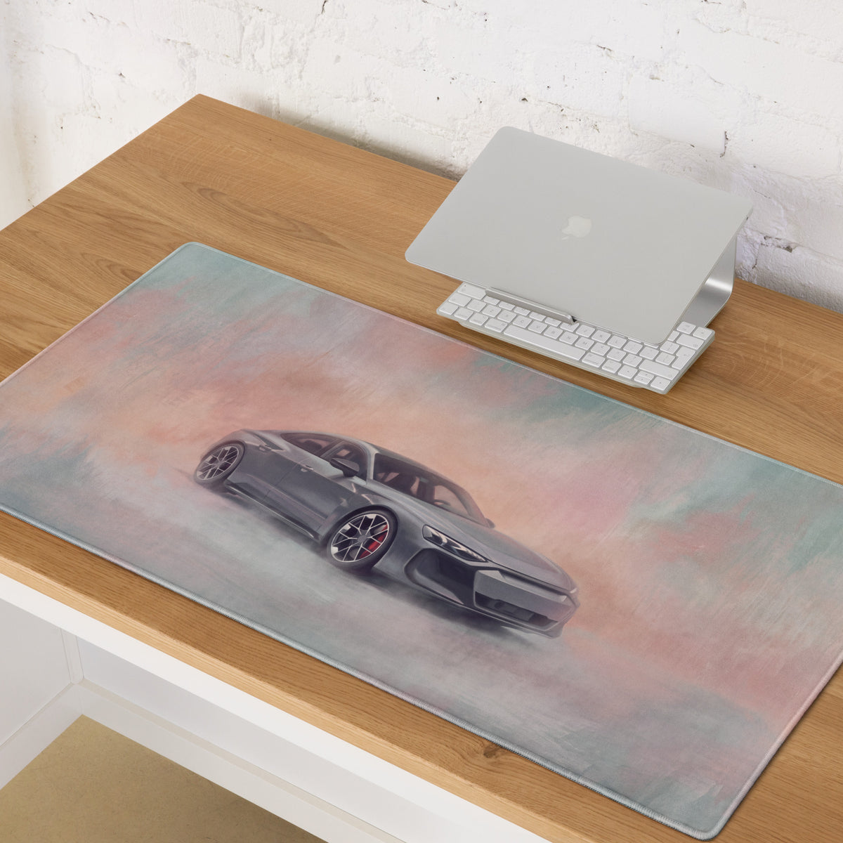 Audi RS e-tron GT Inspired Daytona Gray Electric Performance Desk Pad – Extended Non-Slip PC Mouse Mat